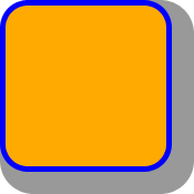 A round-cornered box with a light gray shadow the same shape
                as the box but 20px taller and wider and offset so that the
                top and left edges of the shadow are directly underneath the
                top and left edges of the box.