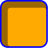 A round-cornered box with a light gray shadow the inverse shape
                of the box but 20px narrower and shorter filling 20px in from
                the top and left edges (just inside the border).