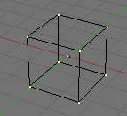 Cube, mode &eacute;dition, sommets non s&eacute;lectionn&eacute;s