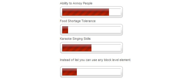 Pure CSS Animated Progress Bar