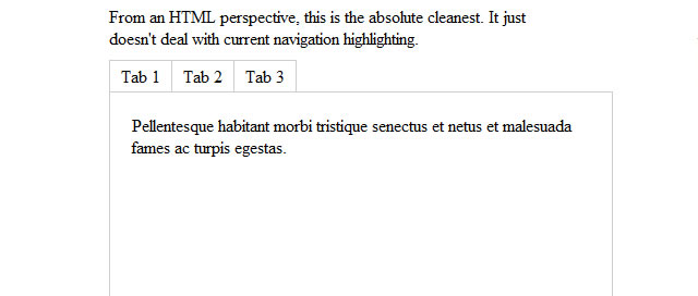 CSS-Only Tabbed Area