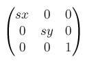 scale()をmatrix()で表す