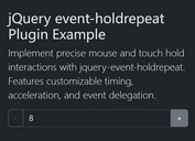 Implement Accelerated Mouse/Touch Hold Events with jQuery