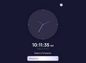 Analog/Digital Clock with Global Timezone and Dark Mode Support
