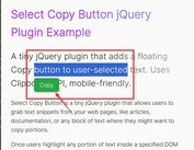 Add Floating Copy Buttons to Text Selections - jQuery Select Copy Button