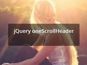 jQuery Plugin To Create A Fullscreen 'Hero' Header - oneScrollHeader