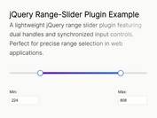 jQuery Range Slider Plugin with Synchronized Inputs (1.34KB)